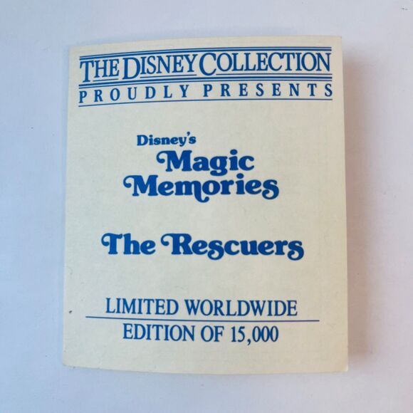 Disney Magic Memories THE RESCUERS Limited Edition Figurine WDW Artists 1985 - Picture 8 of 14